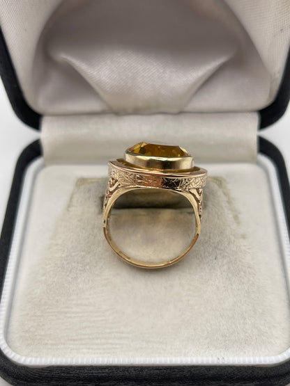 9ct gold citrine ring
