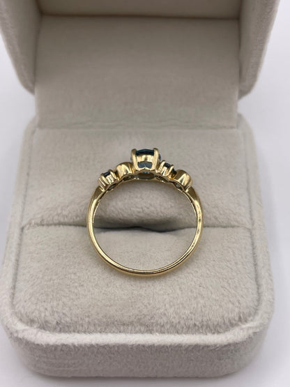 9ct gold blue topaz ring