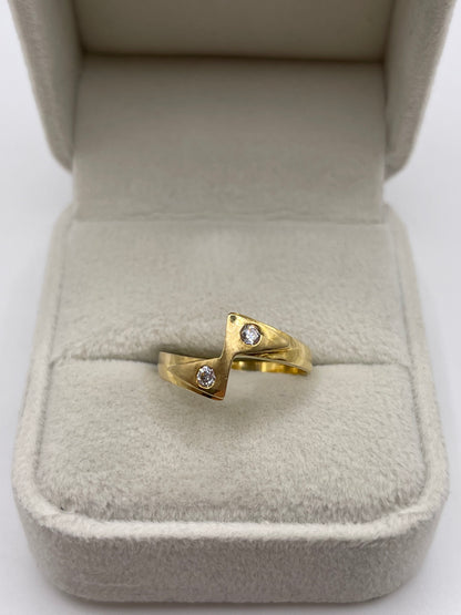 21ct gold cz ring
