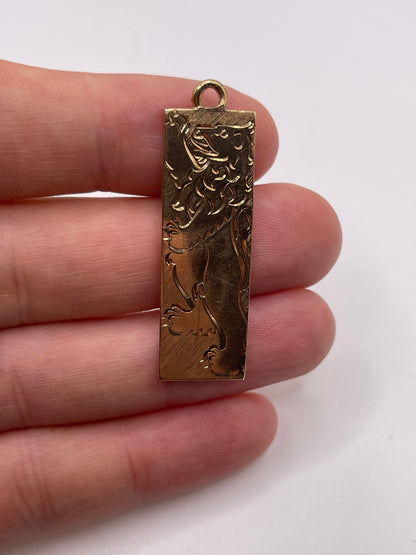 9ct gold ingot pendant