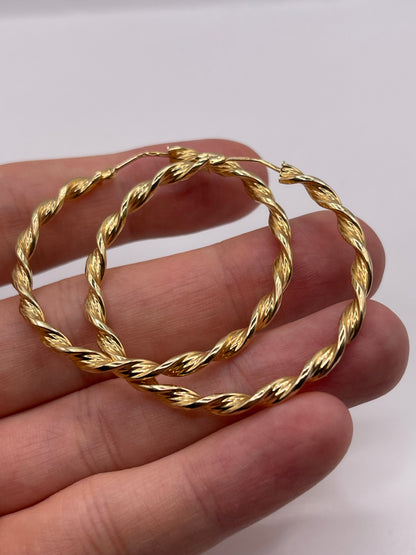 9ct gold creole earrings