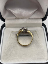 Load image into Gallery viewer, 9ct gold amethyst and diamond ring
