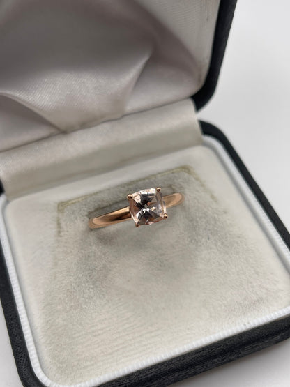 9ct rose gold morganite ring