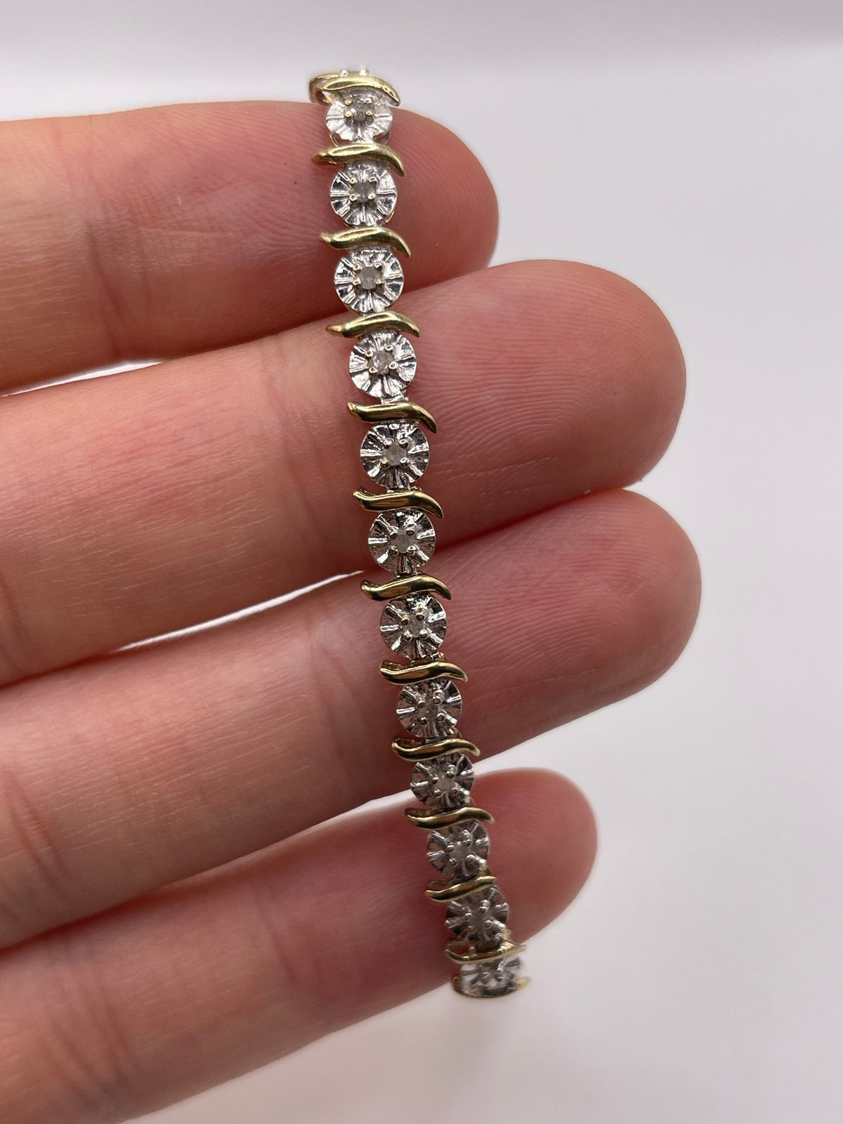 9ct gold diamond bracelet