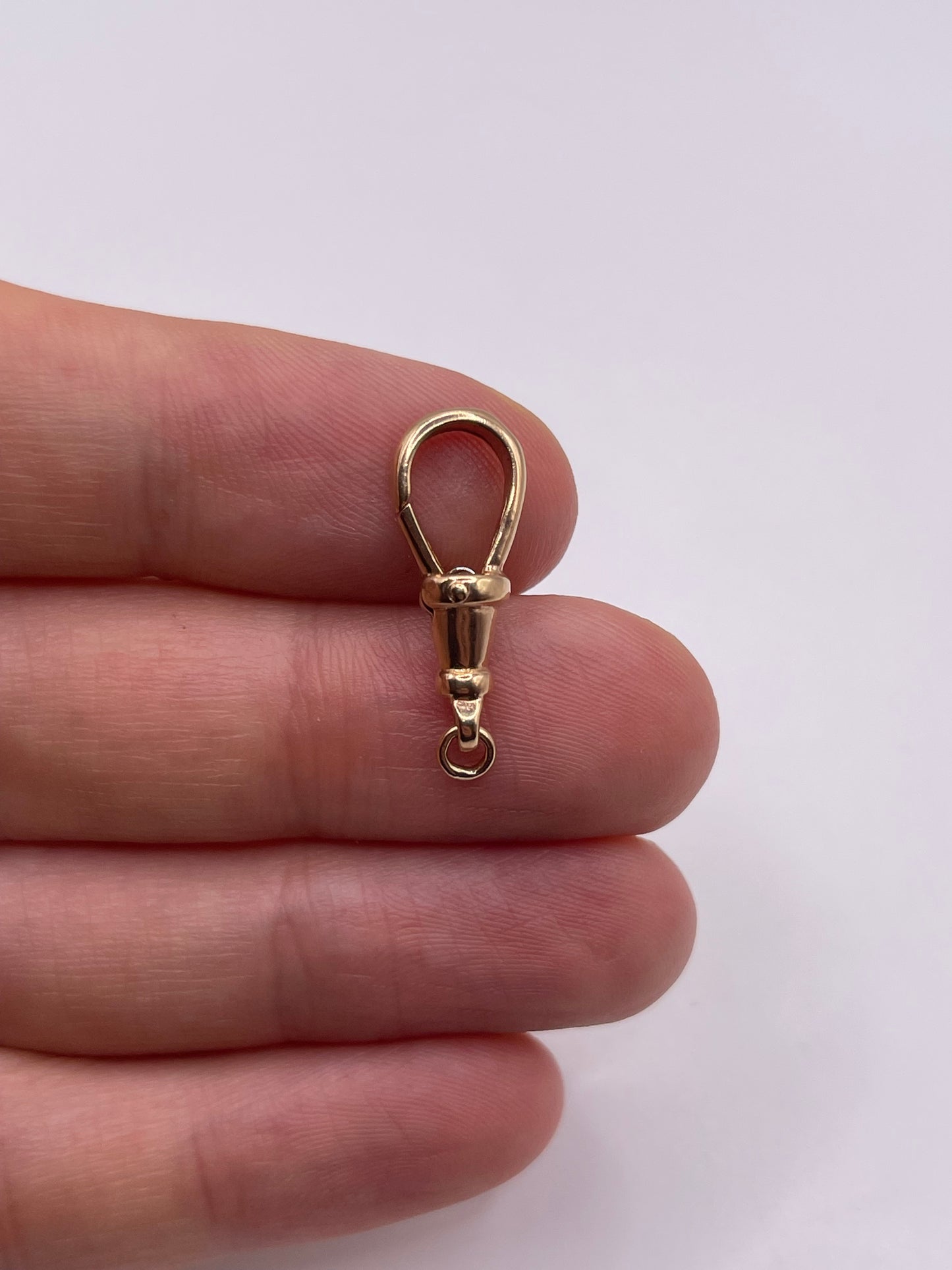 9ct rose gold dog clip 8