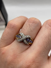 Load image into Gallery viewer, 9ct gold tanzanite and diamond ring
