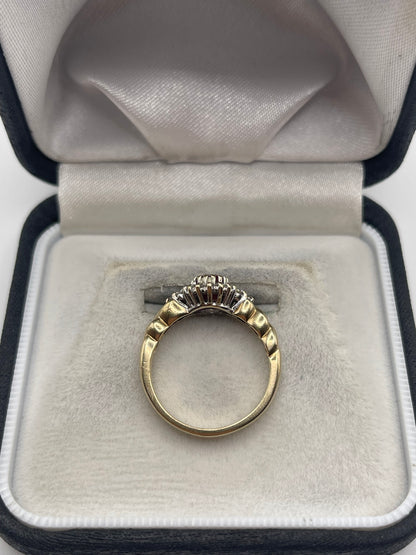 9ct gold ruby and diamond ring