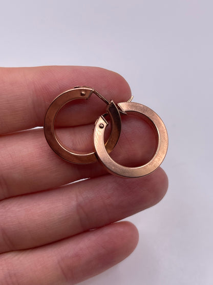 9ct rose gold creole earrings