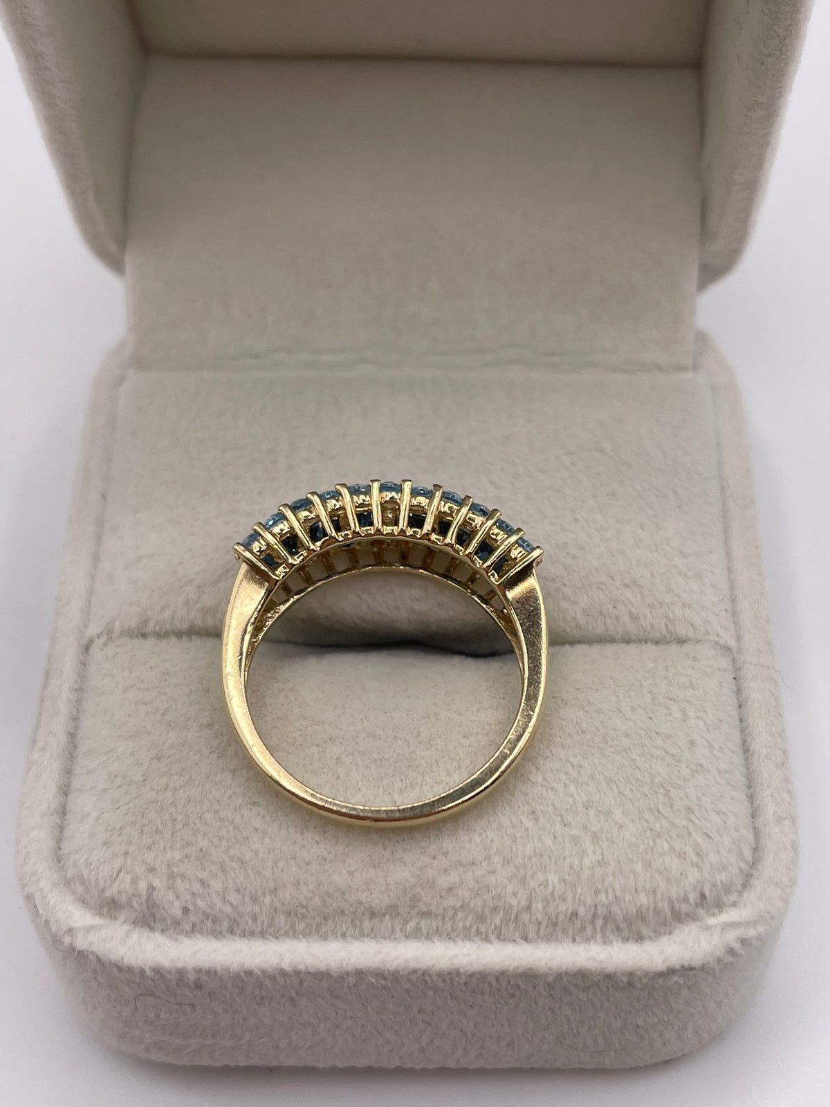 9ct gold blue topaz ring