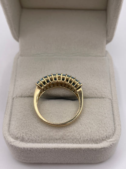 9ct gold blue topaz ring