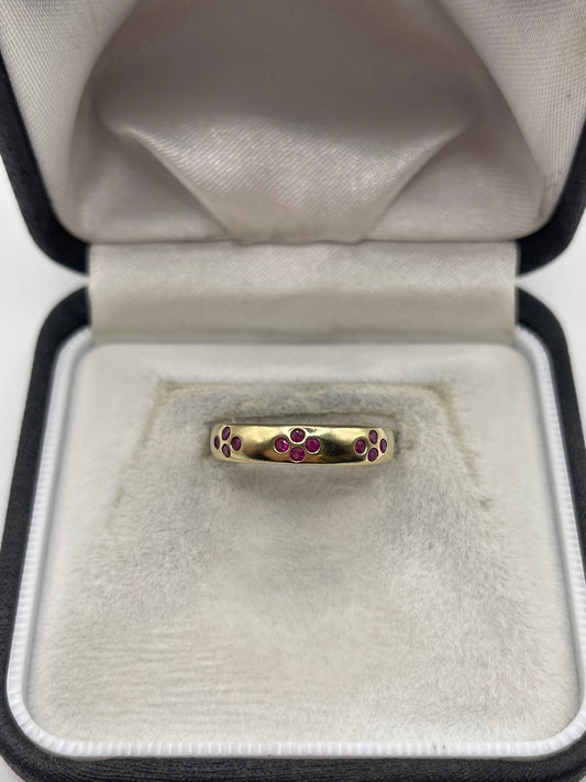 9ct gold ruby ring