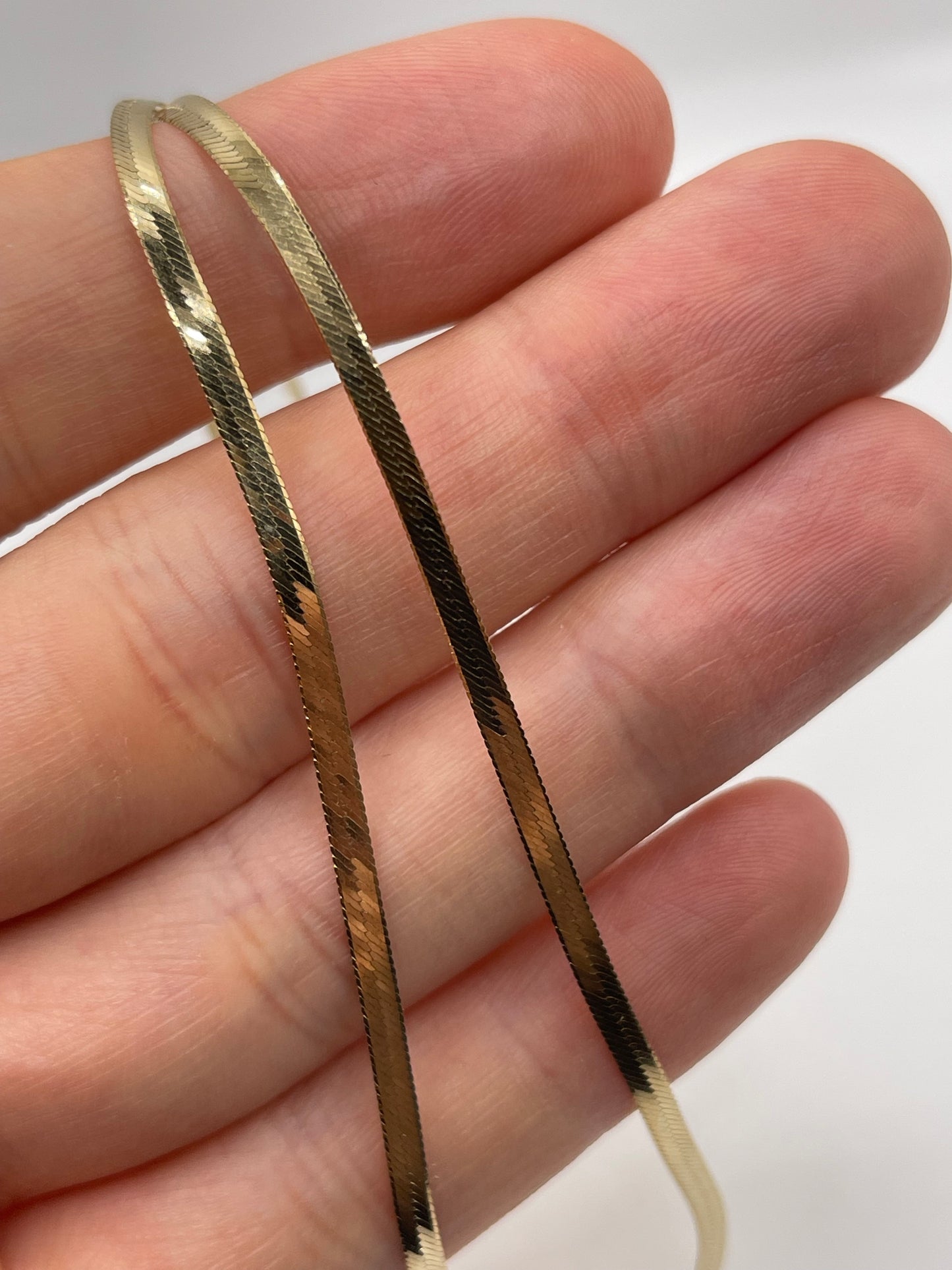 9ct gold wishbone necklace