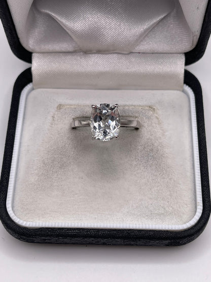 Silver topaz ring