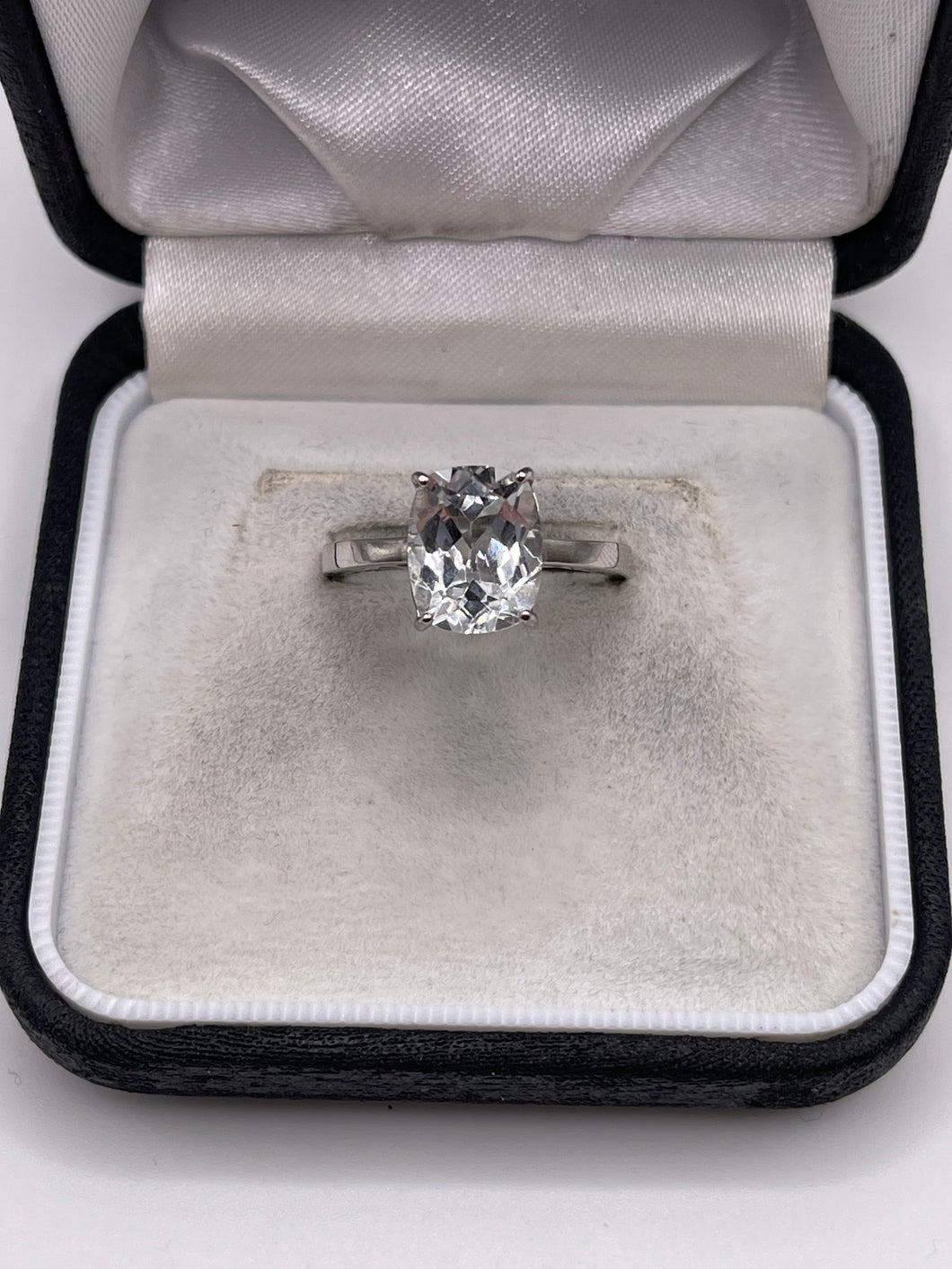 Silver topaz ring