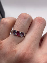 Load image into Gallery viewer, 9ct white gold spinel and diamond ring
