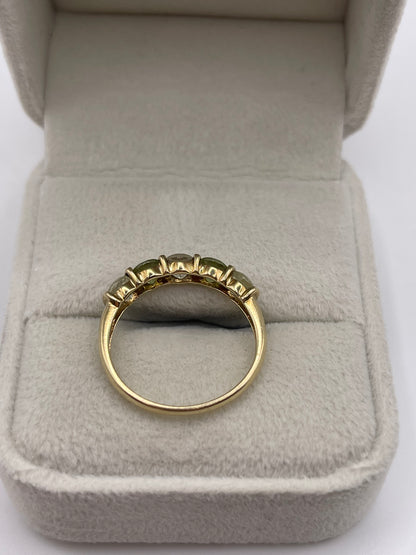 9ct gold quartz cluster ring