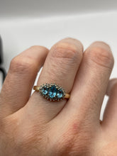 Load image into Gallery viewer, 9ct gold topaz and diamond ring
