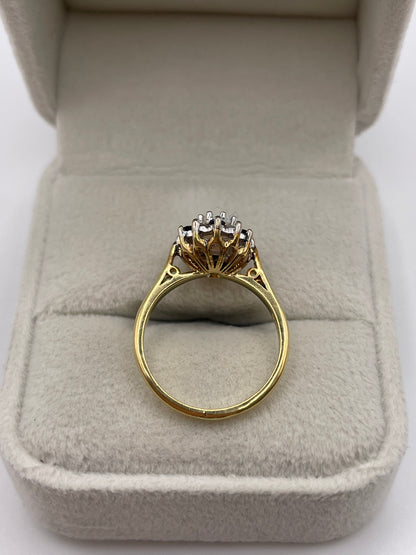18ct gold opal and sapphire ring