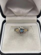 Load image into Gallery viewer, 9ct gold topaz and diamond ring
