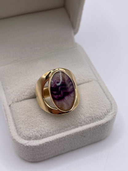 9ct gold blue John ring