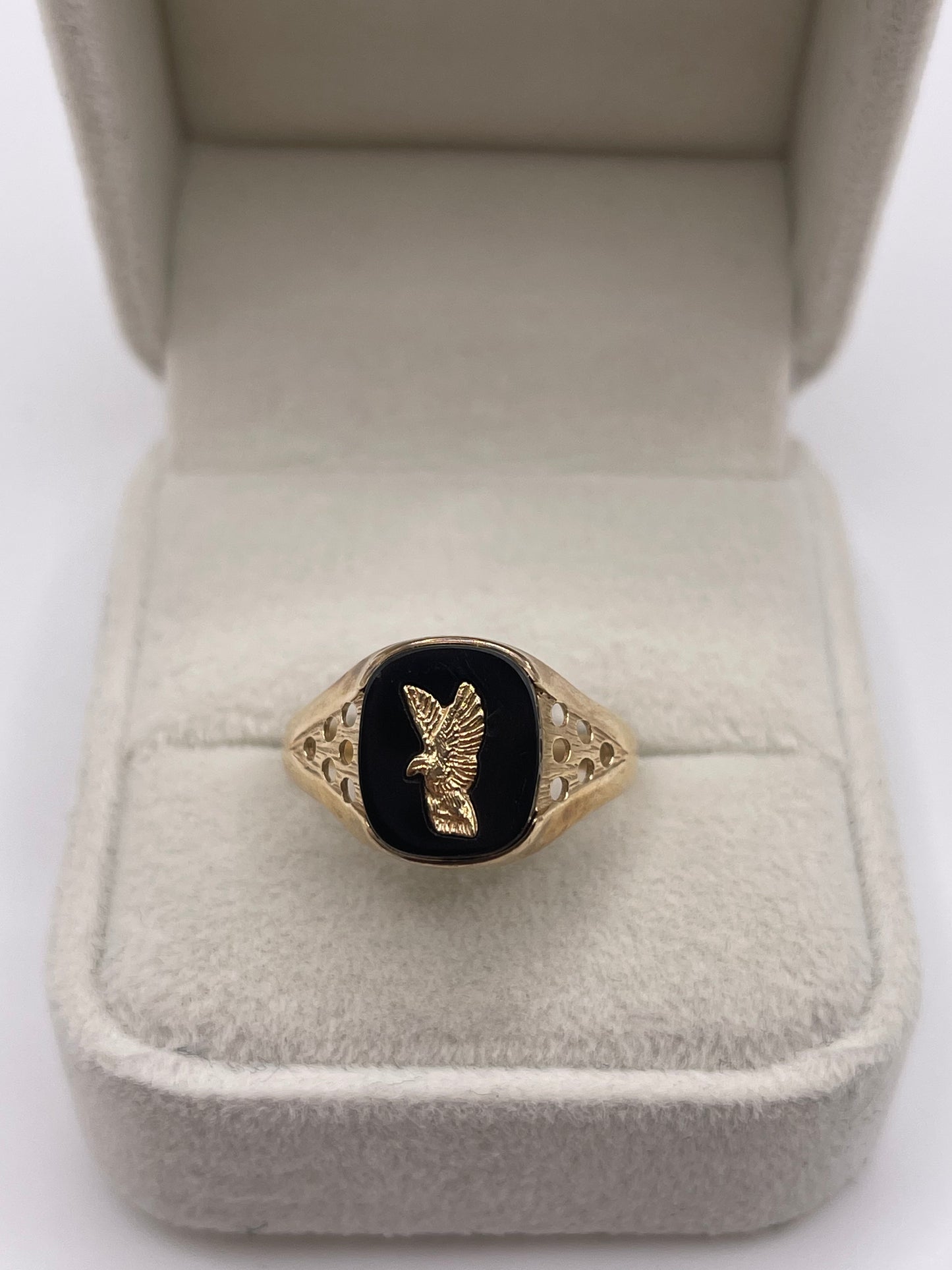 9ct gold onyx signet ring
