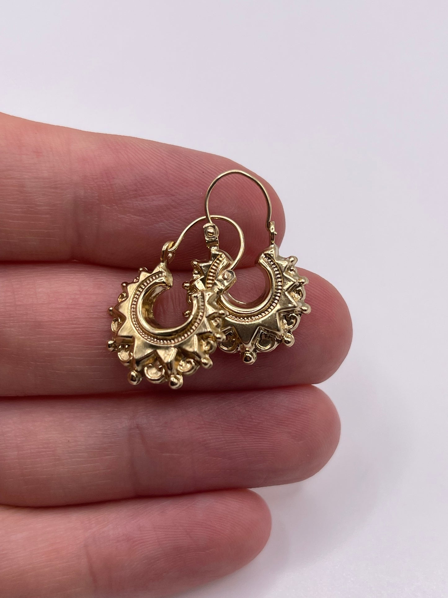 9ct gold creole earrings