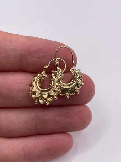 9ct gold creole earrings