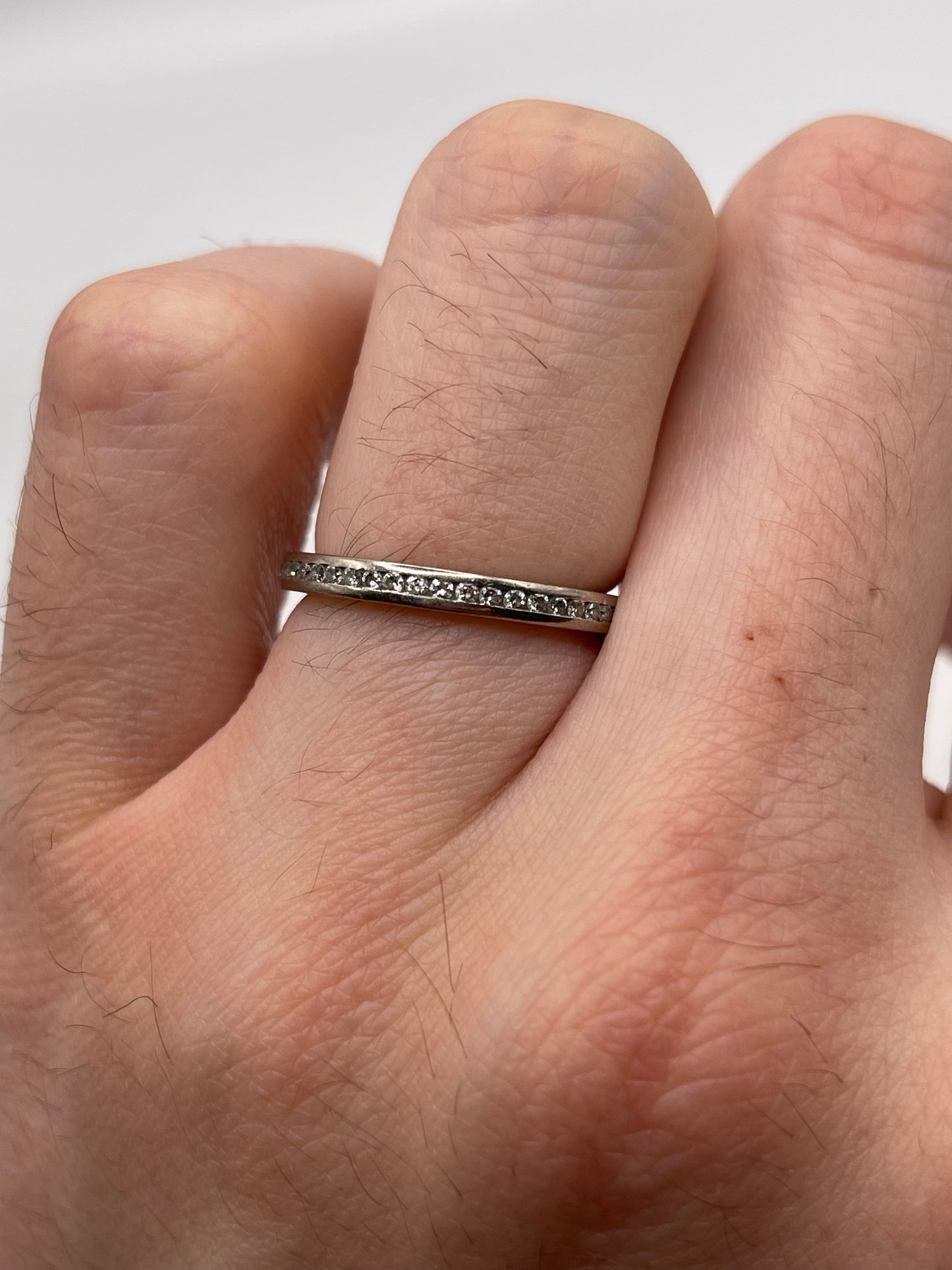 18ct white gold eternity ring