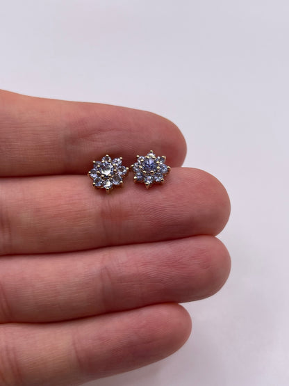 9ct gold tanzanite earrings