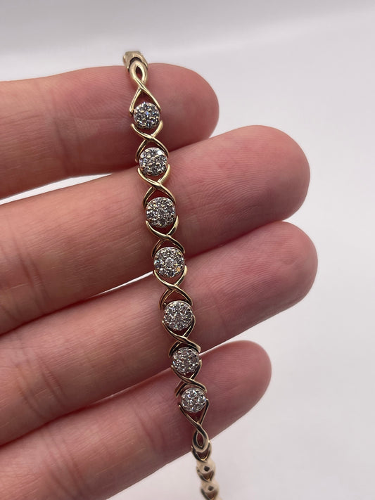 9ct gold diamond bracelet