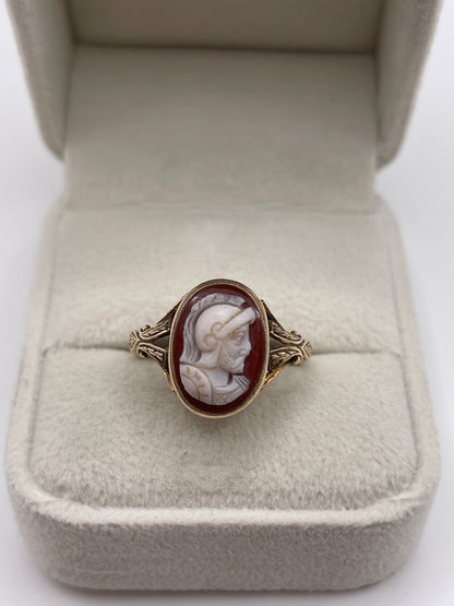 9ct gold cameo ring