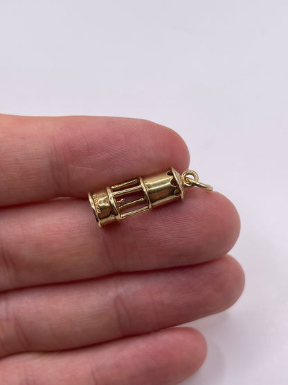 9ct gold miners lamp charm