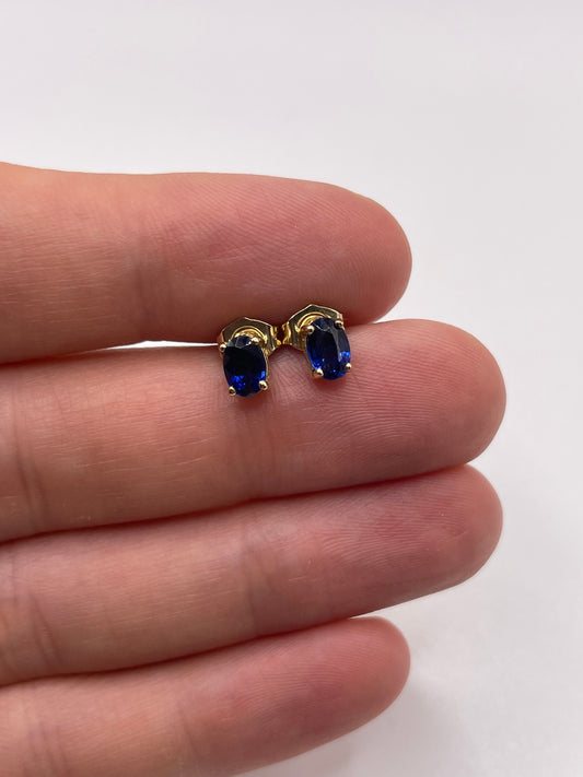 9ct gold kyanite earrings