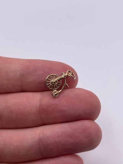 9ct gold penny farthing charm