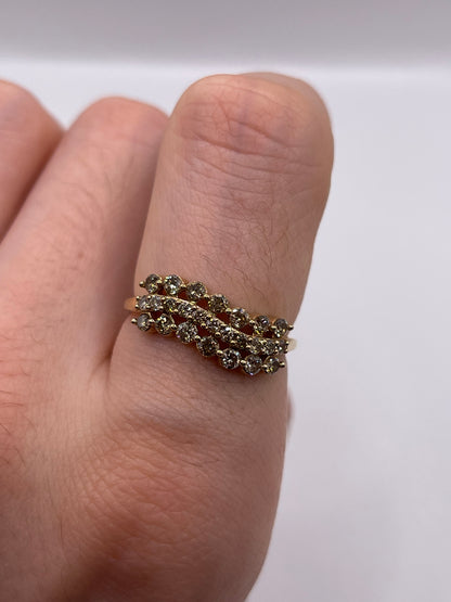 9ct gold diamond cluster ring
