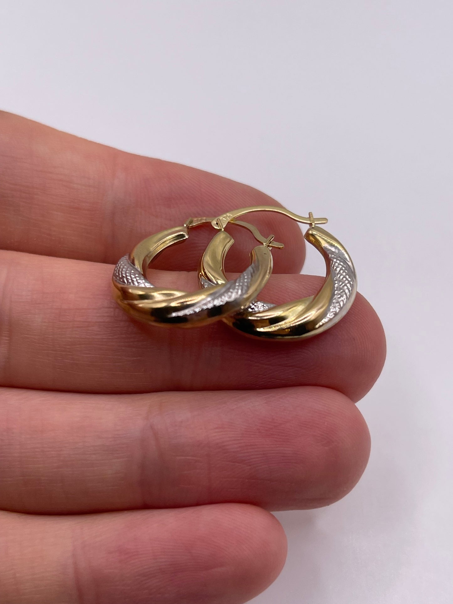 9ct gold creole earrings