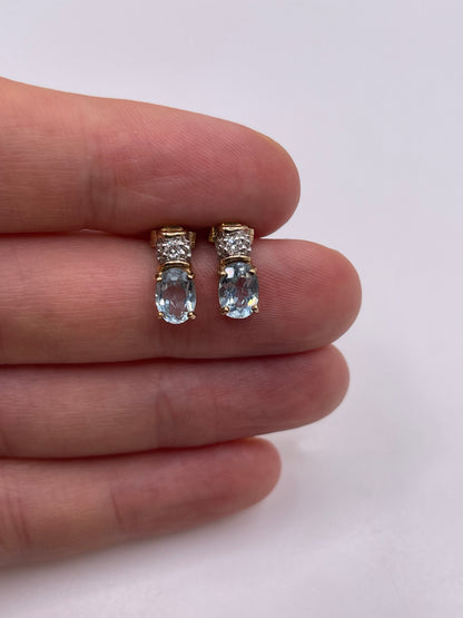 9ct gold topaz earrings