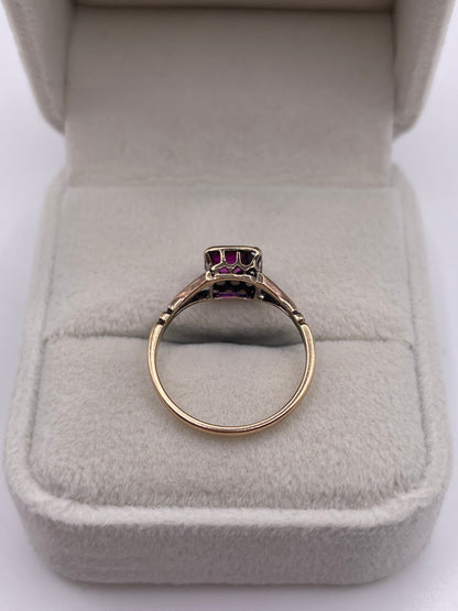 9ct gold paste ring