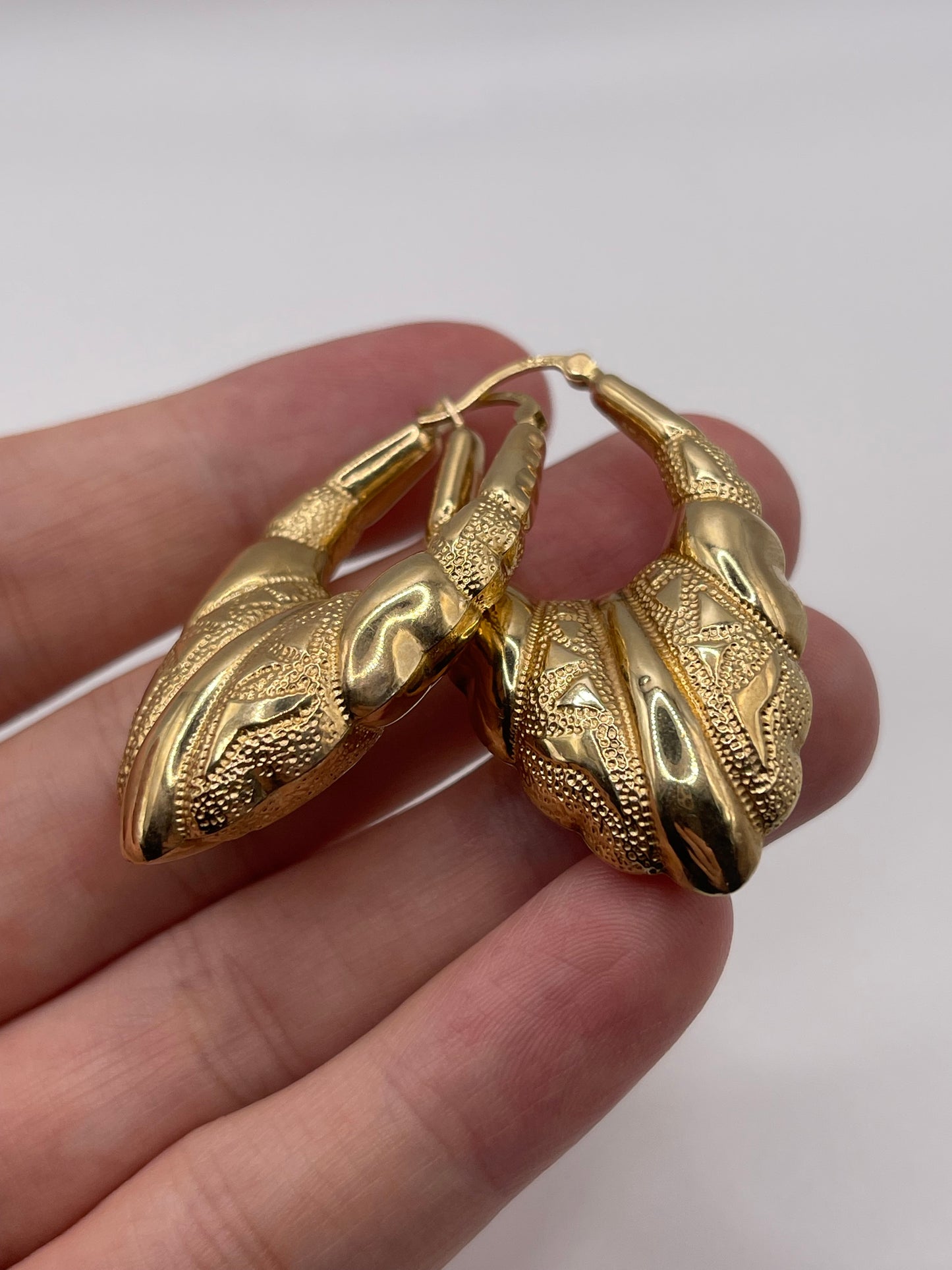 9ct gold creole earrings