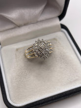 Load image into Gallery viewer, 9ct gold diamond cluster ring
