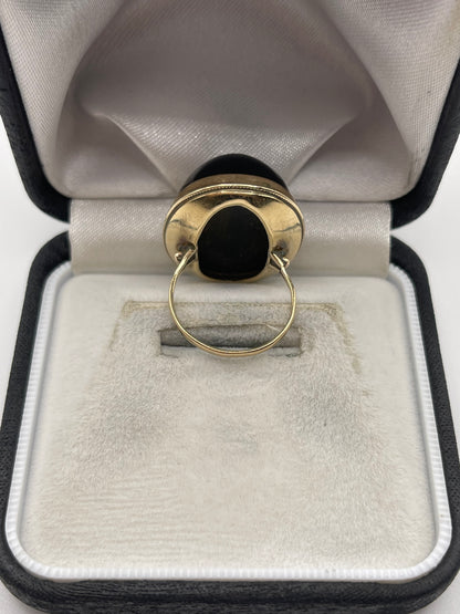 9ct gold tigers eye ring