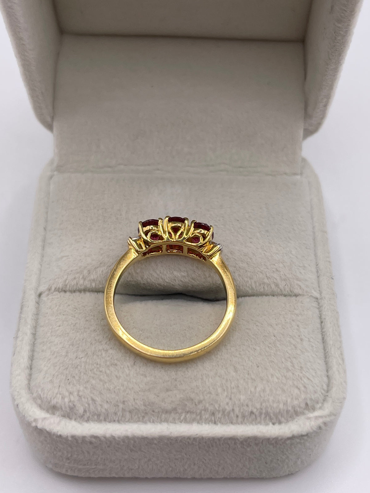 18ct gold tourmaline and diamond ring
