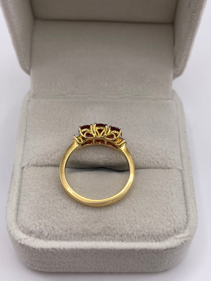 18ct gold tourmaline and diamond ring