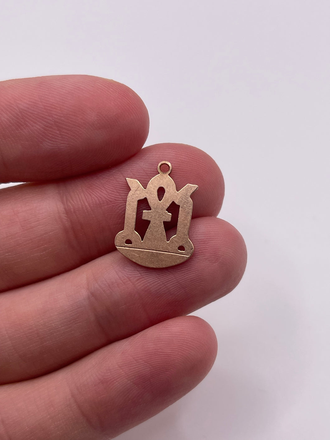 9ct rose gold ankh pendant