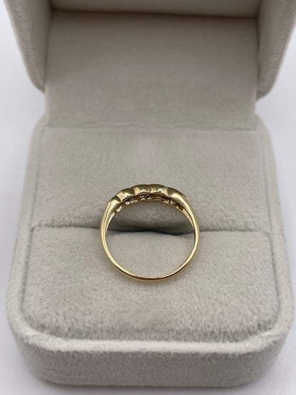 9ct gold diamond cluster ring