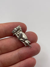 Load image into Gallery viewer, Silver enamel pixie charm
