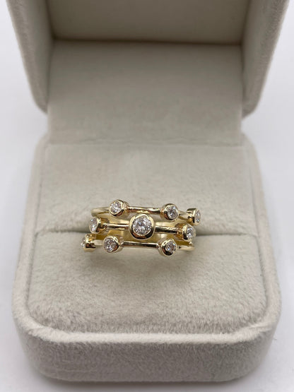 14ct gold diamond cluster ring