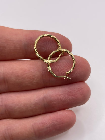 9ct gold creole earrings