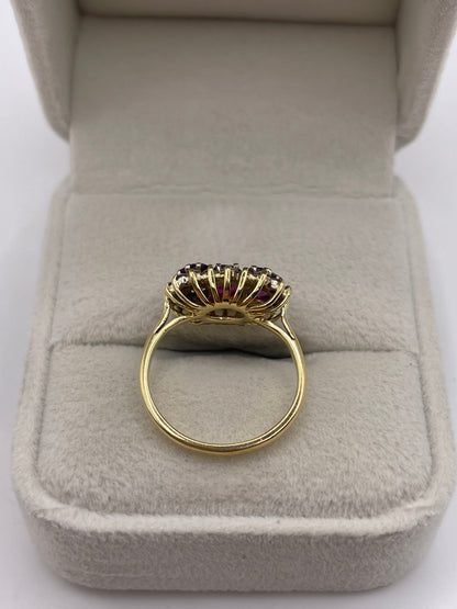 18ct gold ruby and diamond ring