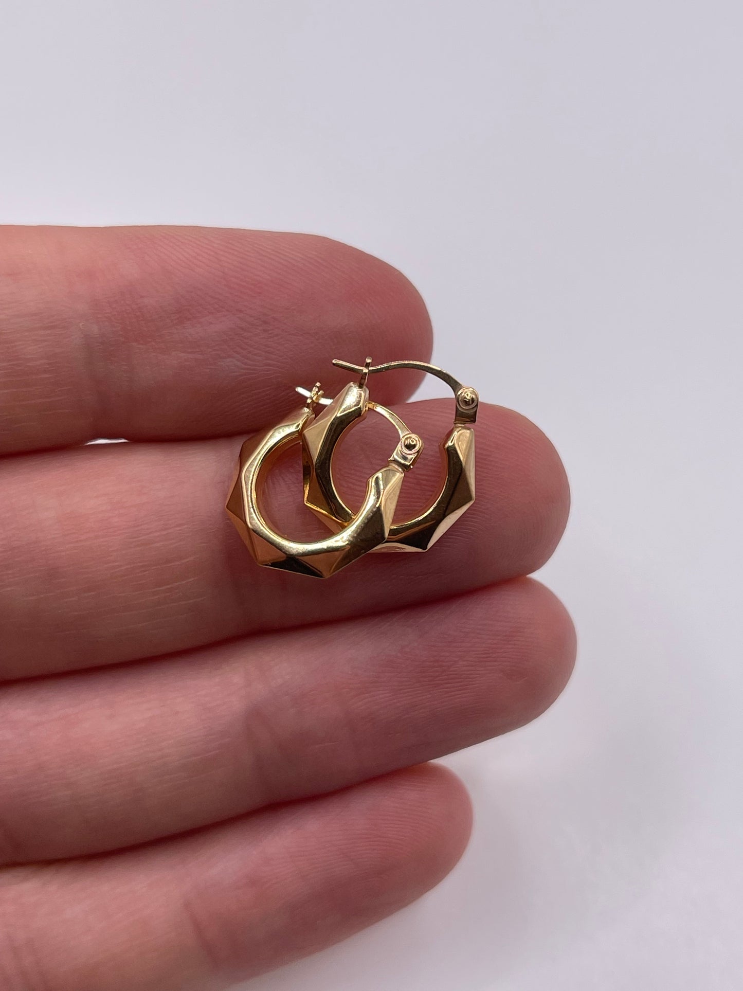 9ct gold creole earrings
